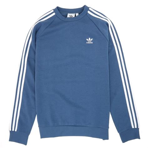 adidas original sweatshrtn gray blue stipe